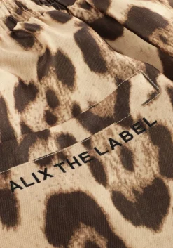 bruine alix the label korte broek ladies woven jaquar shorts