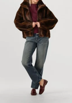 bruine alter ego faux fur jas ally