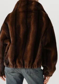 bruine alter ego faux fur jas ally