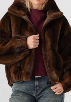 bruine alter ego faux fur jas ally