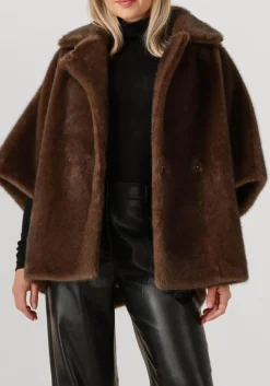 bruine alter ego faux fur jas elin
