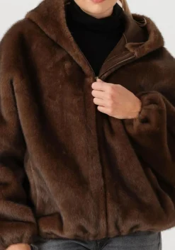 bruine alter ego faux fur jas jada