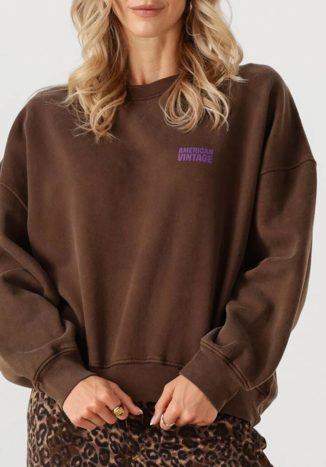 bruine american vintage trui plizzy