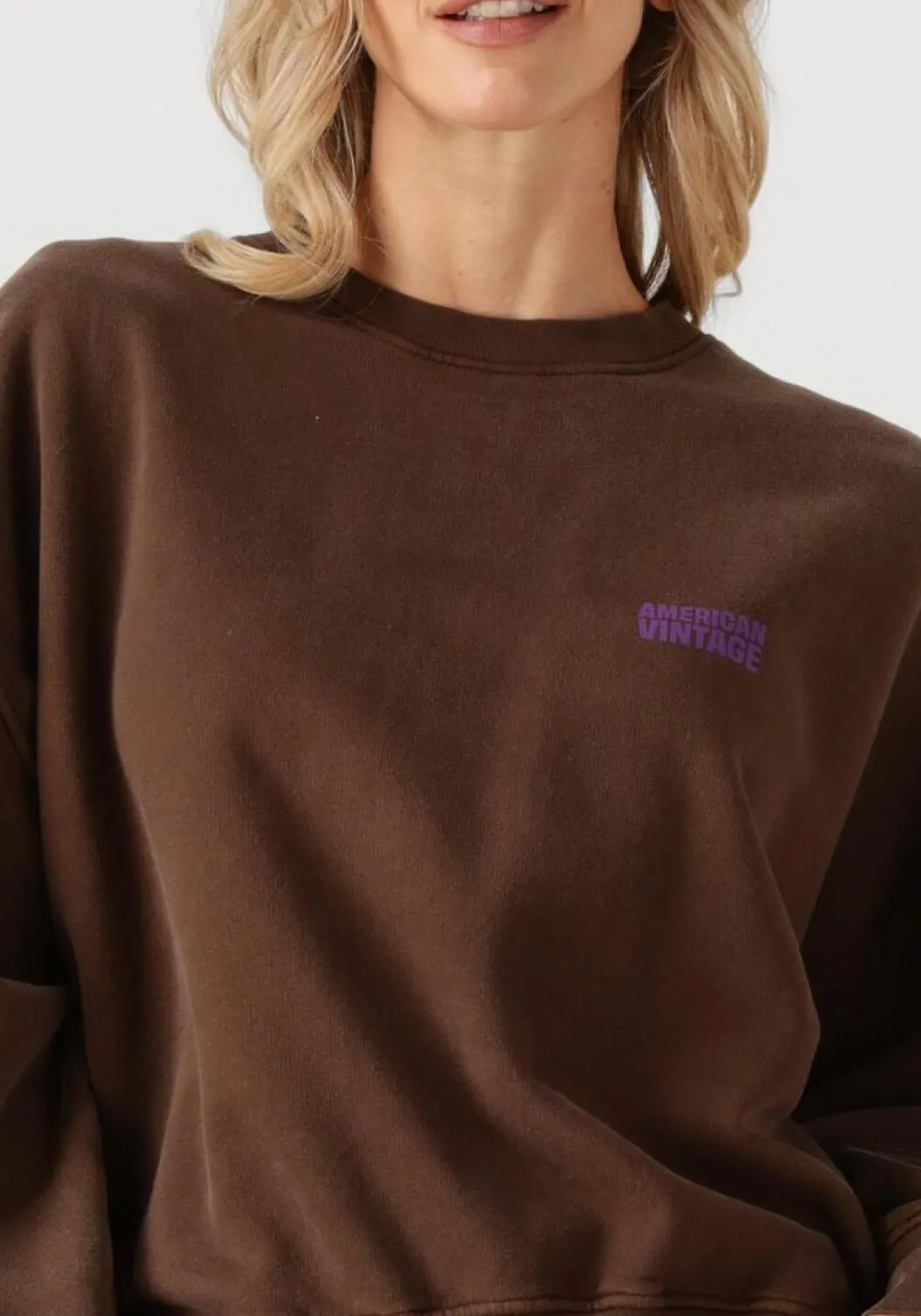 bruine american vintage trui plizzy