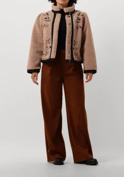 bruine antik batik teddy jas saliba jacet