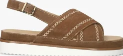 bruine ayana platte sandalen 11863