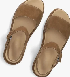 bruine ayana platte sandalen 11865