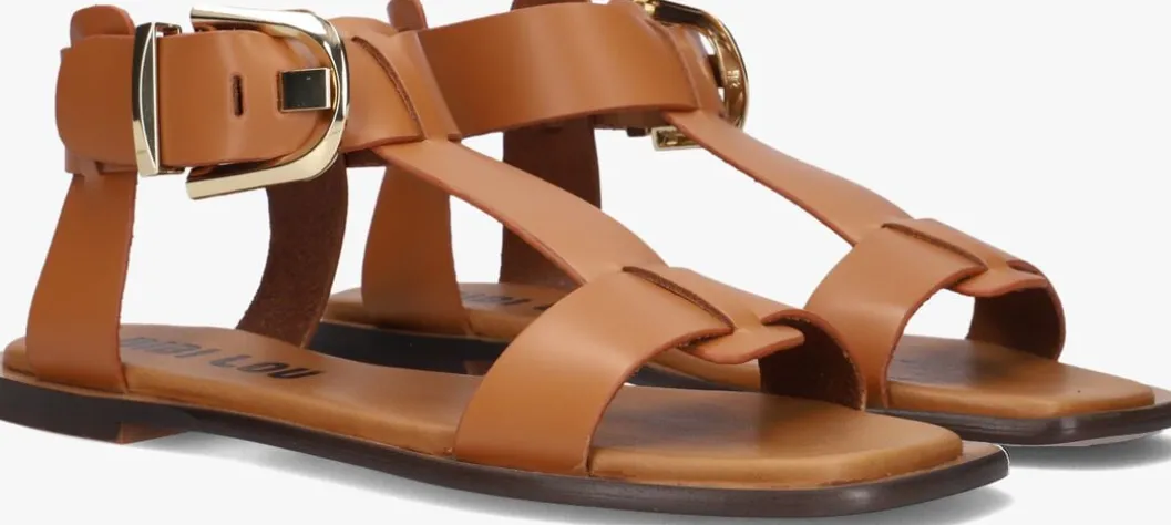 bruine bibi lou platte sandalen 901z10aa