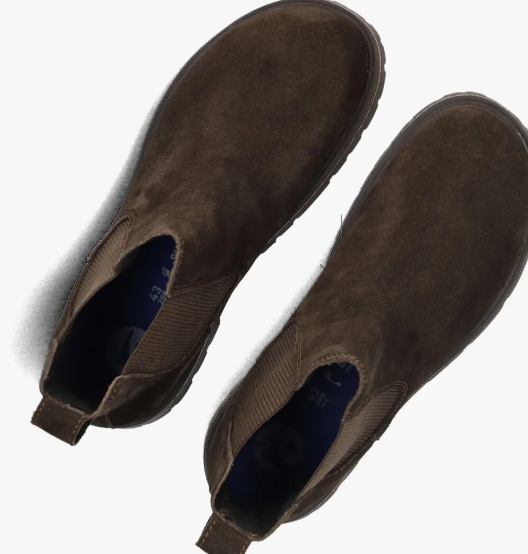 bruine birkenstock chelsea boots highwood slip on men