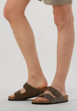 bruine birkenstock slippers arizona heren
