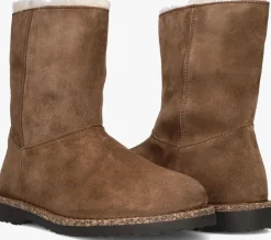 bruine birkenstock snowboots uppsala zip shearling
