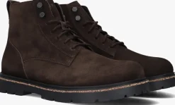bruine birkenstock veterboots highwood lace mid m