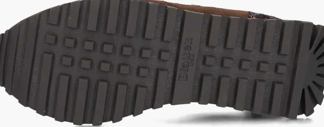 bruine blauer lage sneakers millen03