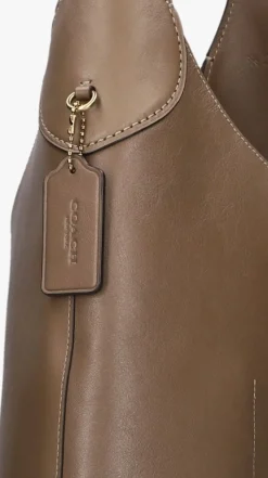 bruine coach schoudertas brooklyn shoulder bag 39