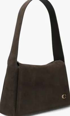 bruine coach schoudertas lola shoulder bag