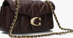 bruine coach schoudertas tabby 20 qlt