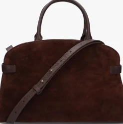 bruine coccinelle handtas sabine suede bi