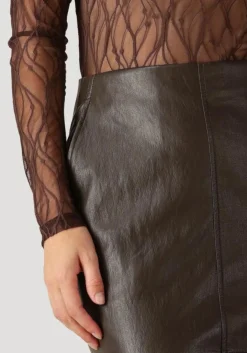 bruine co'couture midirok gitt floor skirt