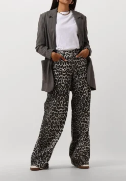 bruine co'couture straight leg jeans leo denim panel pant