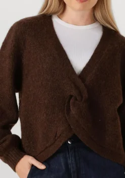 bruine co'couture trui cosy twist back knit