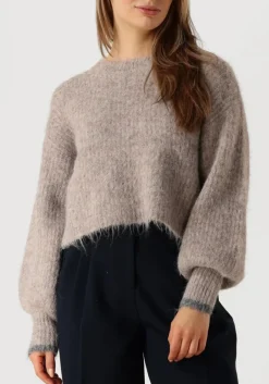 bruine co'couture truien/vesten coralee crop knit