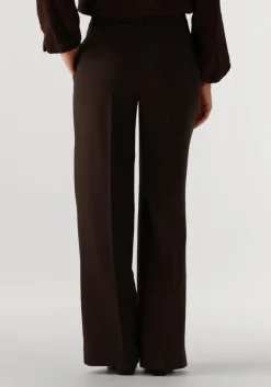 bruine co'couture wijde broek vola long wide pant