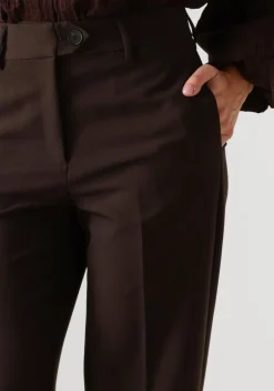 bruine co'couture wijde broek vola long wide pant
