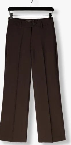 bruine co'couture wijde broek vola long wide pant