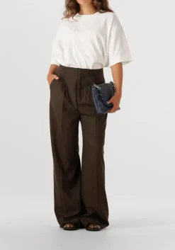bruine copenhagen muse wijde broek cmtailor-pants