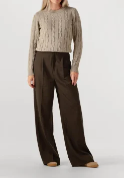 bruine copenhagen muse wijde broek cmtailor-pants