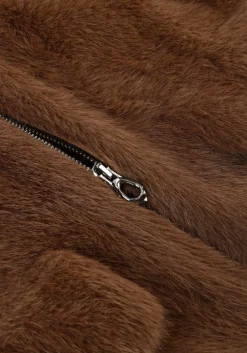 bruine dante6 faux fur jas entity faux fur bomber jacket