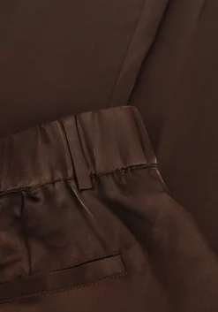 bruine dante6 wijde broek jules satin pants