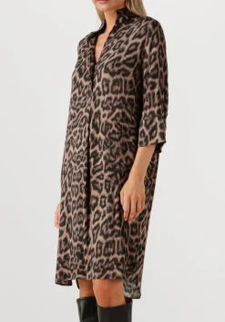 bruine dea kudibal midi jurk kamilles