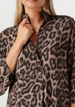 bruine dea kudibal midi jurk kamilles