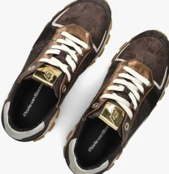 bruine floris van bommel lage sneakers sfw-10084 blokki