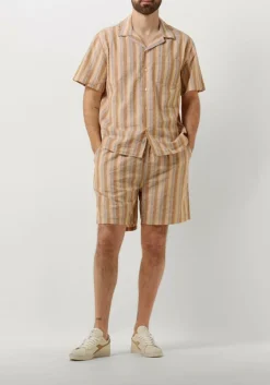 bruine forét casual overhemd otter seersucker ss shirt