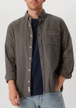 bruine forét casual overhemd creek flannel shirt