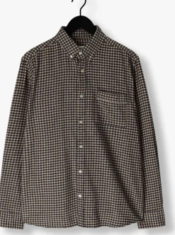 bruine forét casual overhemd creek flannel shirt