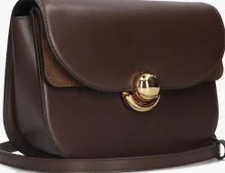 bruine furla schoudertas sfera s crossbody round