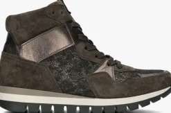 bruine gabor hoge sneakers 755