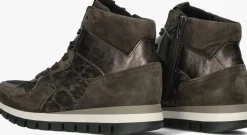 bruine gabor hoge sneakers 755