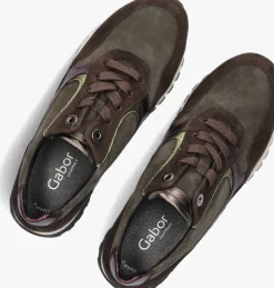 bruine gabor lage sneakers 375