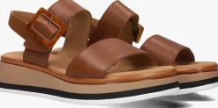 bruine gabor platte sandalen 744