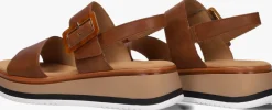 bruine gabor platte sandalen 744
