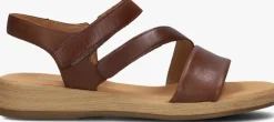 bruine gabor platte sandalen 063