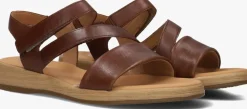 bruine gabor platte sandalen 063