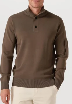 bruine genti trui turtle 3 button ls