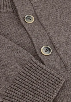 bruine gentiluomo trui turtle button+zip ls