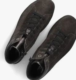 bruine hartjes hoge sneakers combi mid h sneaker