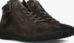 bruine hartjes hoge sneakers 172.0836 casual boot